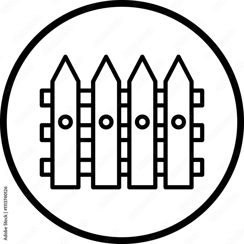 Obraz premium Fence Icon Style