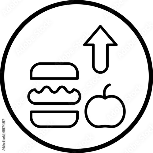 Calorie Intake Icon Style