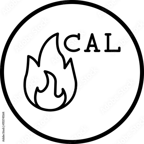 Burning Calories Icon Style