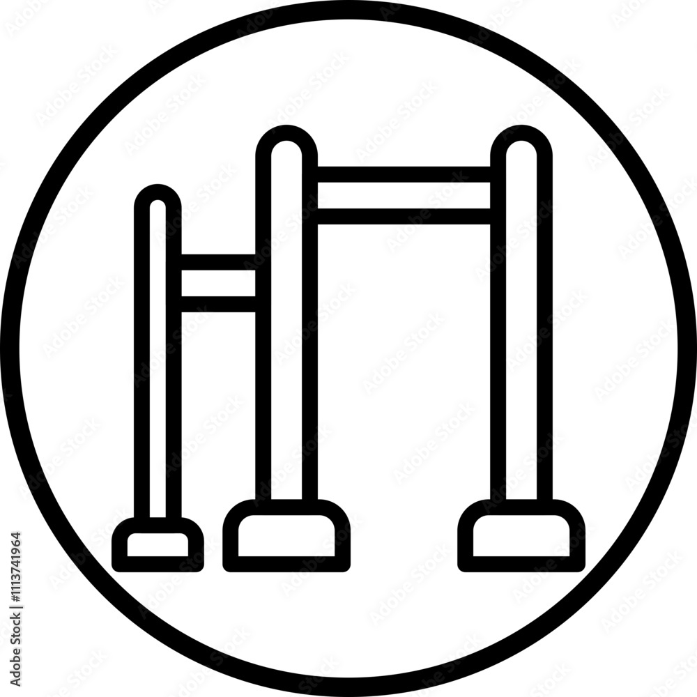 Chin Up Bar Icon Style Chin Up Bar Icon Style