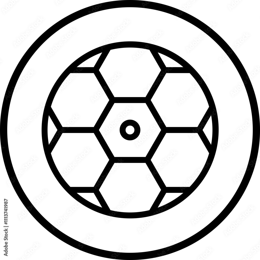 Fototapeta premium Football Icon Style