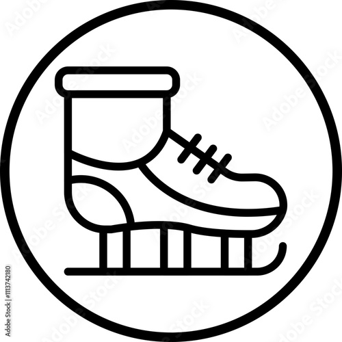 Ice Skates Icon Style