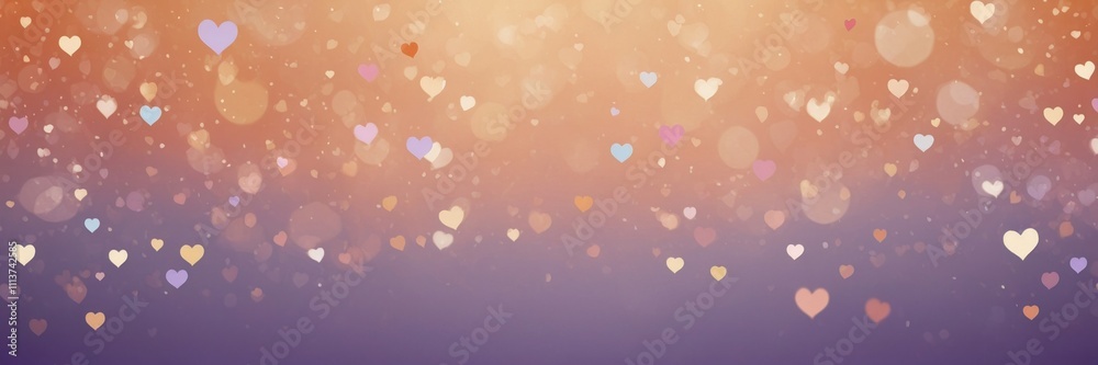 Abstract Wallpaper Background with Hearts and Light Bokeh Abstract Wallpaper Background with Hearts and Light Bokeh