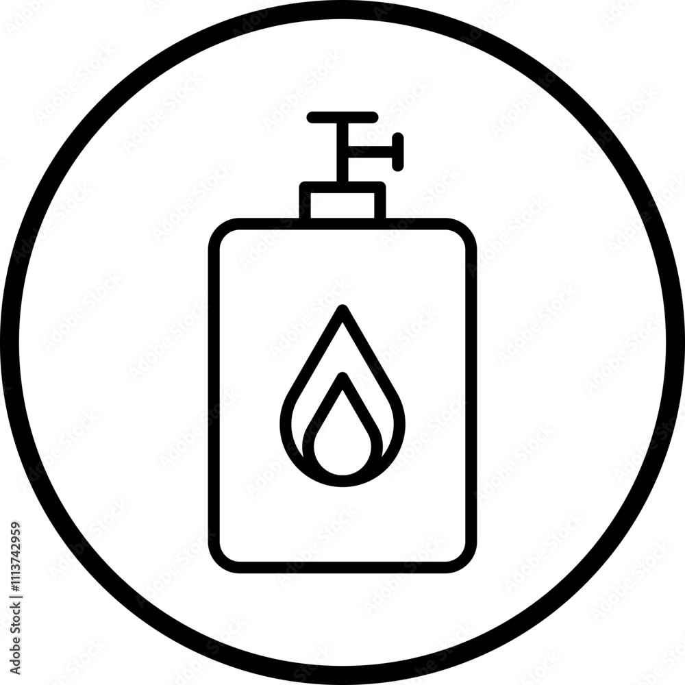 Obraz premium Gas Bottle Icon Style