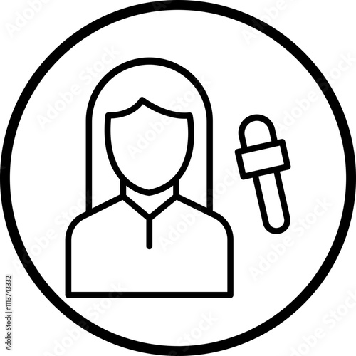 Journalist Female Icon Style