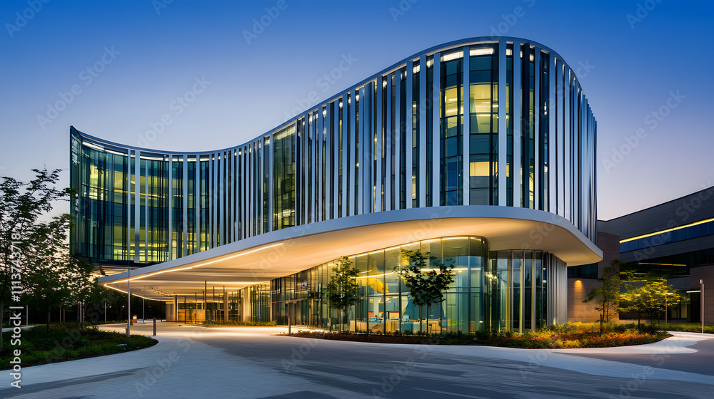 Innovative 10-Story Hospital Architecture Featuring Spiraling Twin Structures and Dynamic Aluminum Facade Innovative 10-Story Hospital Architecture Featuring Spiraling Twin Structures and Dynamic Aluminum Facade