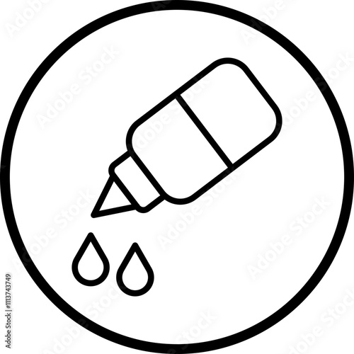 Medical Eye Drops Icon Style