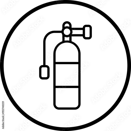Diving Tank Icon Style