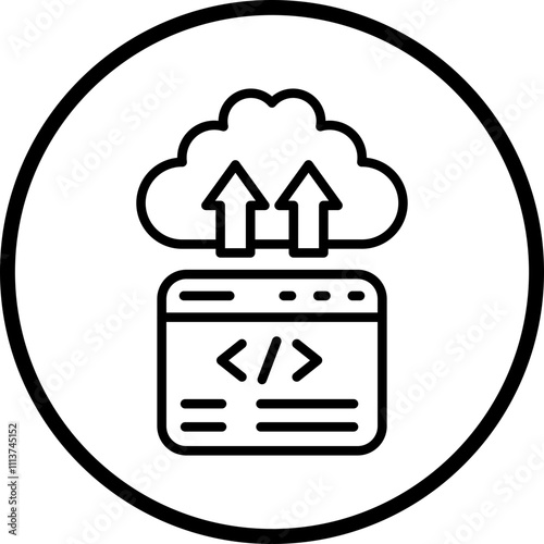 Cloud Deployment Icon Style