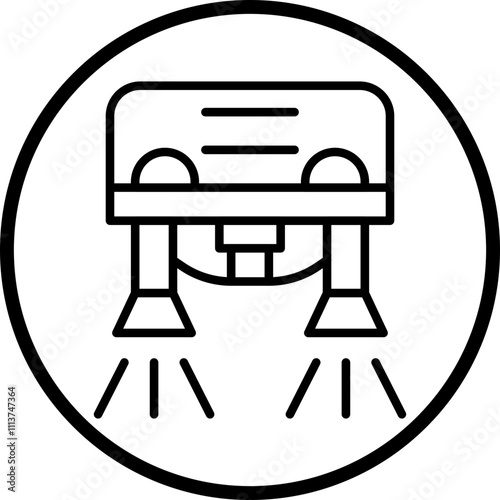 Flyboarding Icon Style