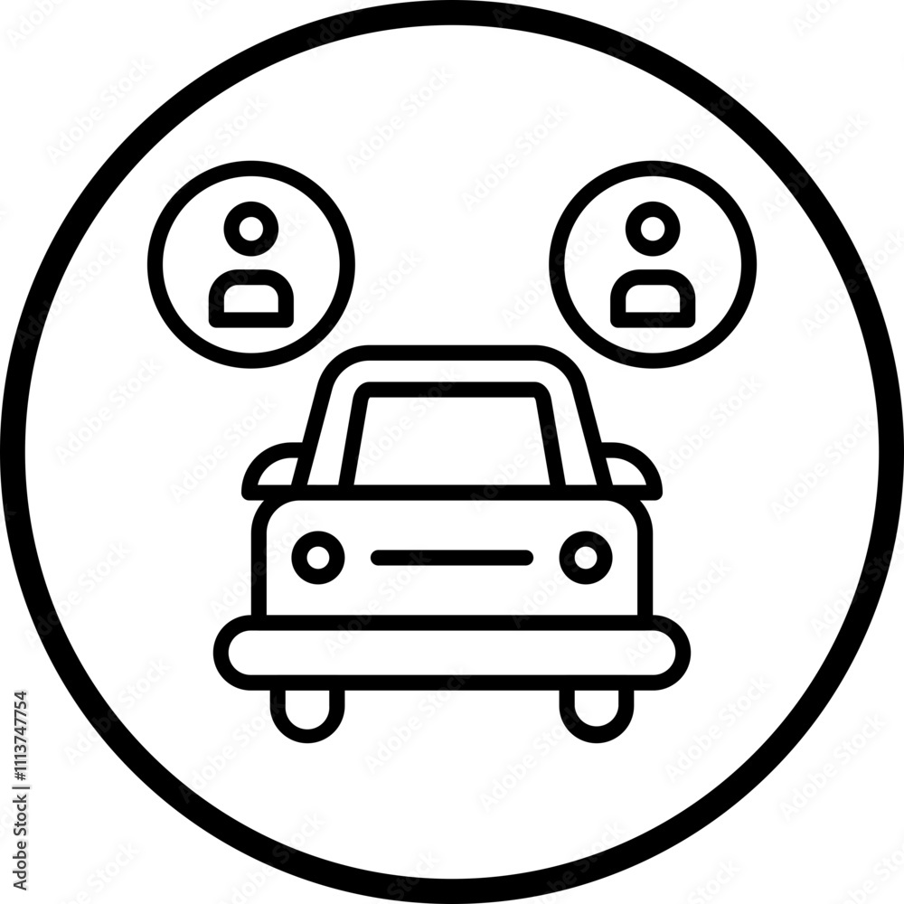 Carpool Icon Style Carpool Icon Style