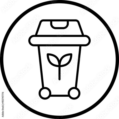 Compost Bin Icon Style