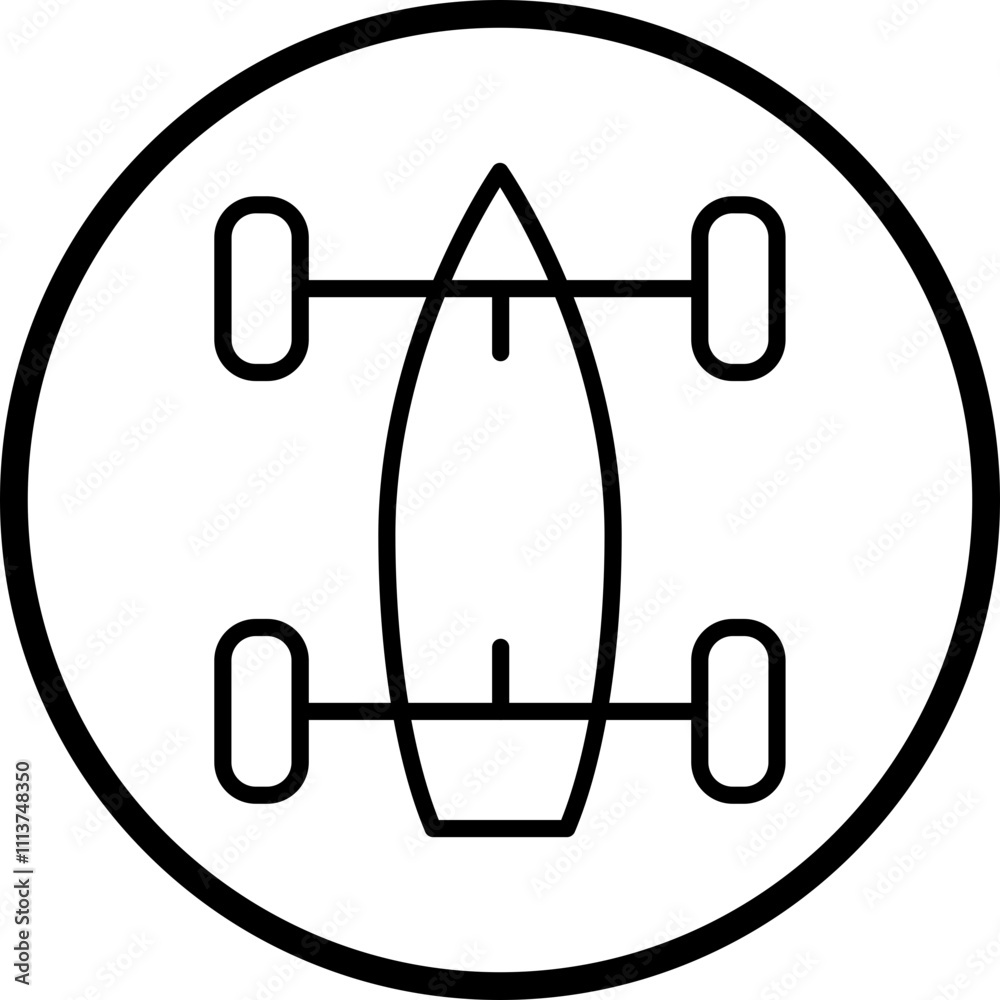 Longboard Icon Style Longboard Icon Style