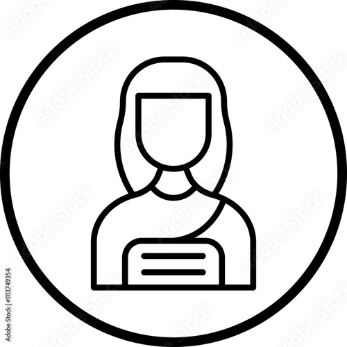 Neanderthal Woman Icon Style