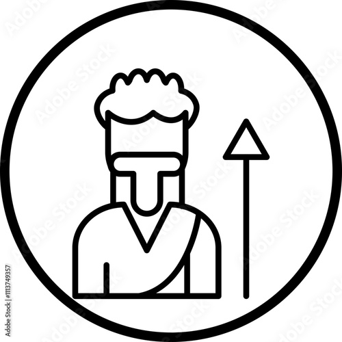 Neanderthal Man Icon Style