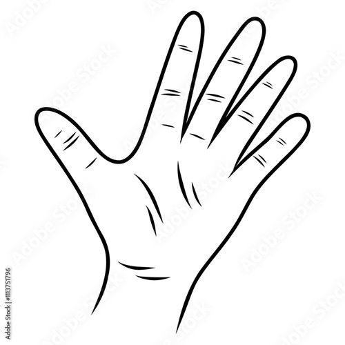 hi five hand gesture line icon