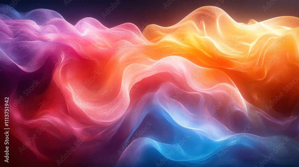 Fototapeta premium Abstract colorful flowing waves, vibrant hues.