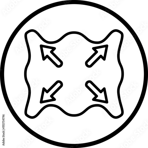Fabric Elasticity Icon Style