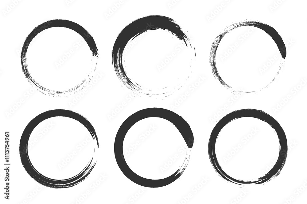 Set of frames in black grunge style Set of frames in black grunge style