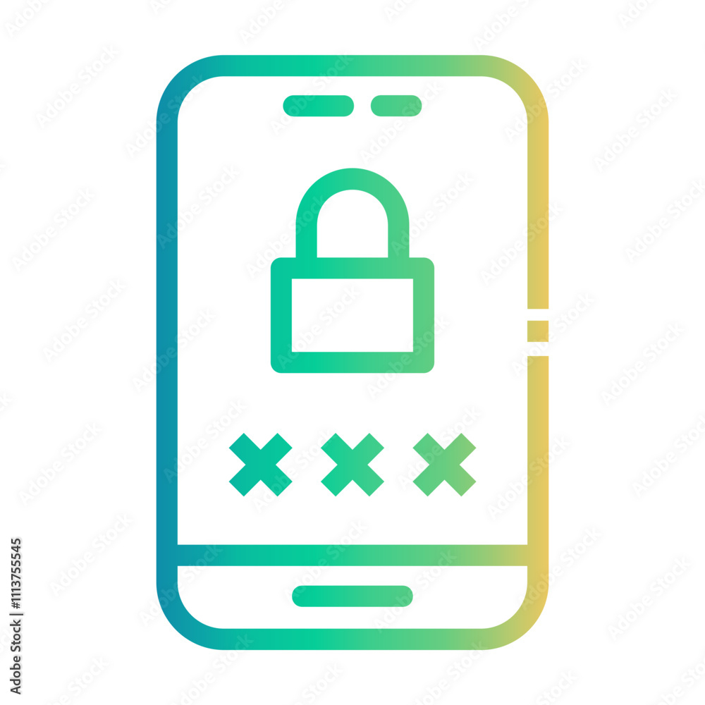 password Line Gradient Icon password Line Gradient Icon