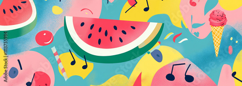 Vibrant summer abstract design