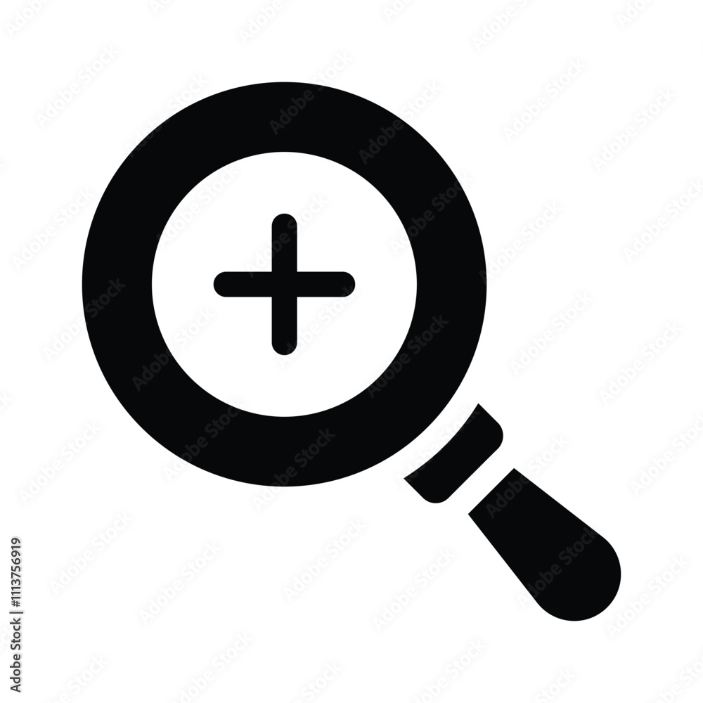 Fototapeta premium Magnifier vector design in trendy style