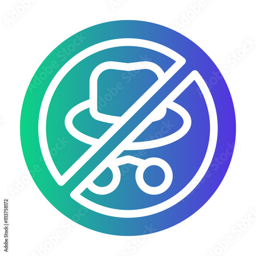 hacker forbidden Gradient icon