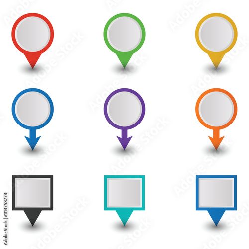 location icon design collection set 
