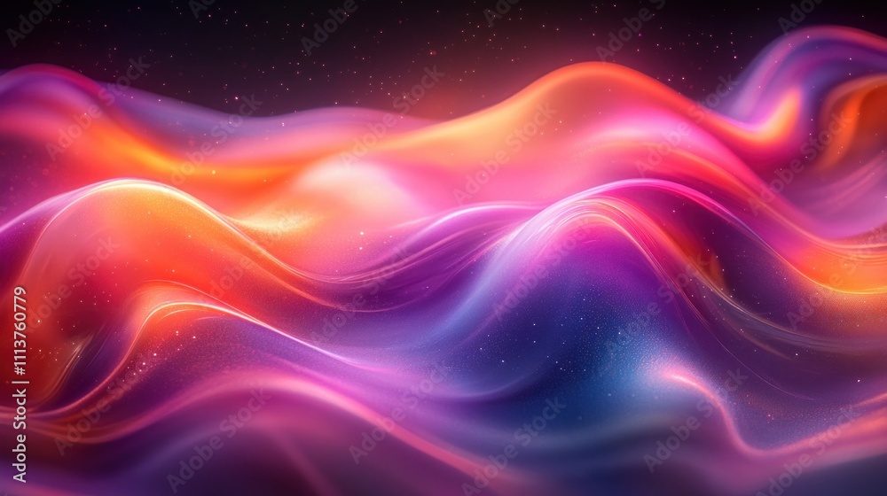 Abstractive Flowing Iridescent Liquid Art Background with Curves and Depth Abstractive Flowing Iridescent Liquid Art Background with Curves and Depth