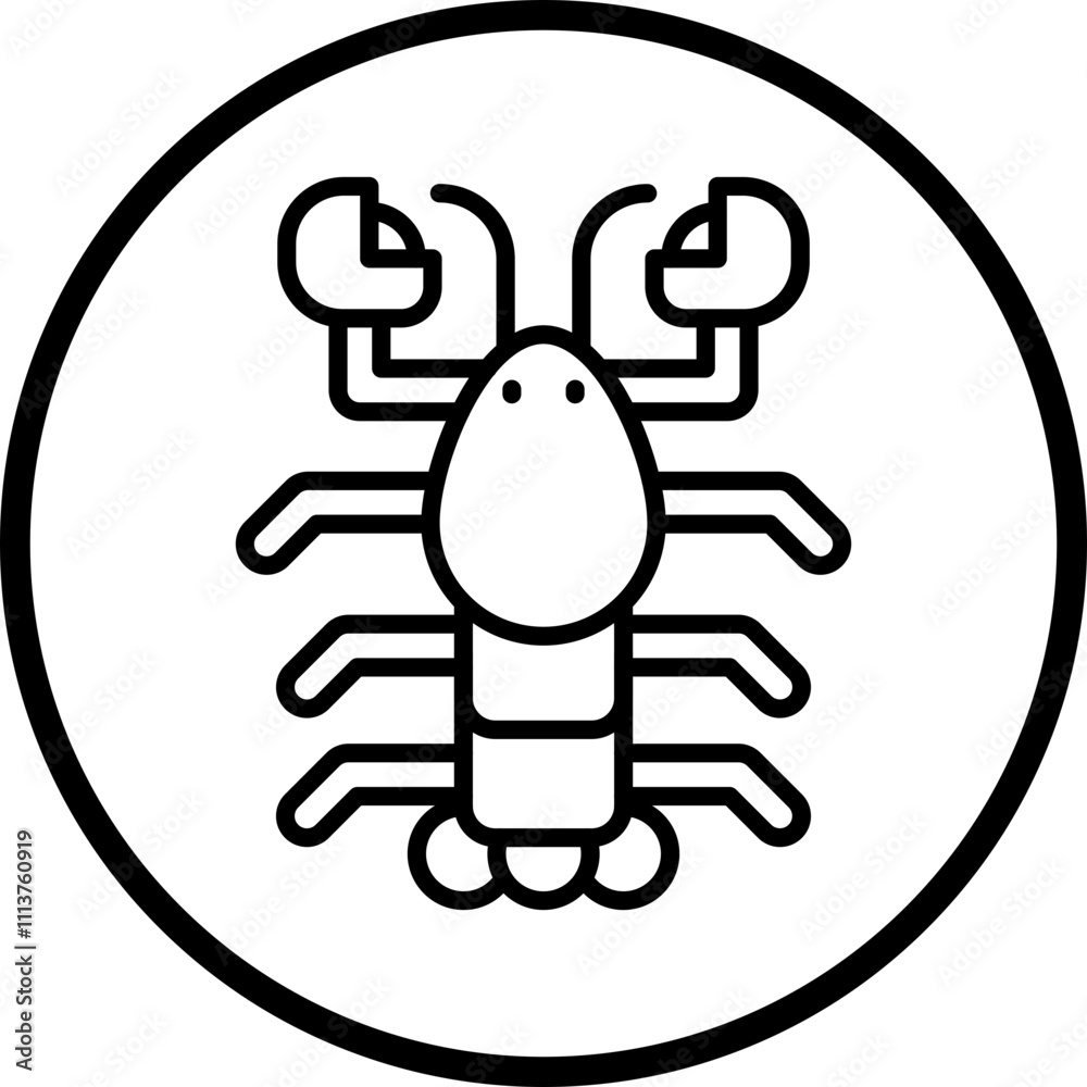 Lobster Icon Style Lobster Icon Style