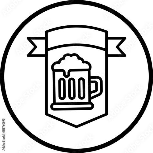 Oktoberfest Banner Icon Style