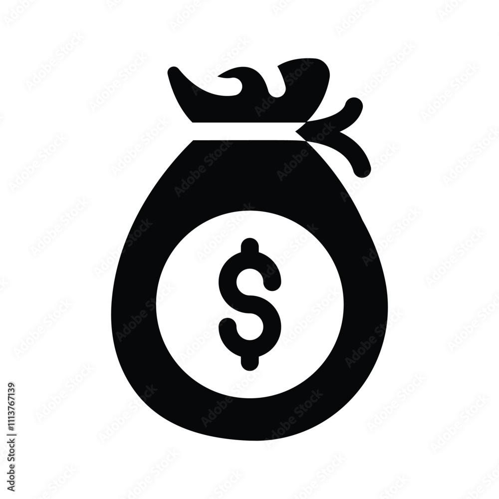 A money bag symbolizing wealth or financial goals A money bag symbolizing wealth or financial goals