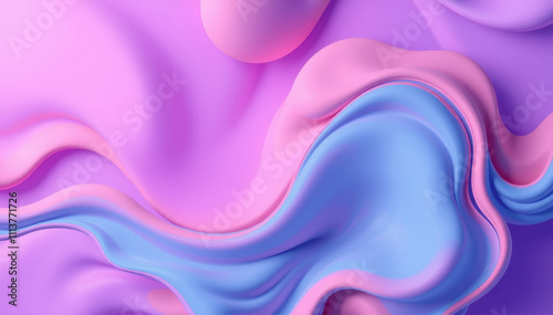 Wallpaper Mural Abstract Swirling Pastel Pink and Blue Forms Torontodigital.ca