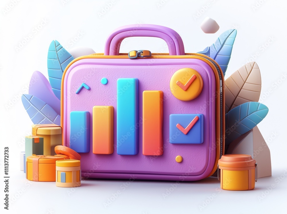 A 3D illustrated daily planner featuring checkboxes, ticks, and blocks, symbolizing a business organizer and project time management. A 3D illustrated daily planner featuring checkboxes, ticks, and blocks, symbolizing a business organizer and project time management.