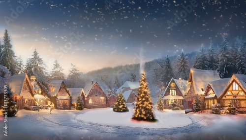 "Whispers of Winter: A Christmas Village Tale"