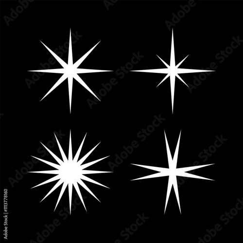 Beautiful collection of sparkling stars