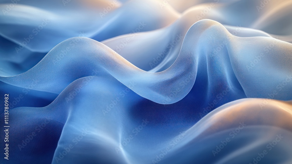 Obraz premium Elegant Abstract Minimalist Background Design in Soft Blues and Purples 3D Render