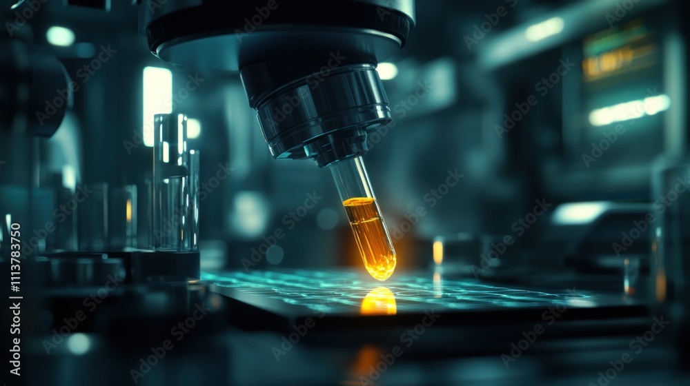 Advanced Scientific Research Involving Liquid Sample Analysis