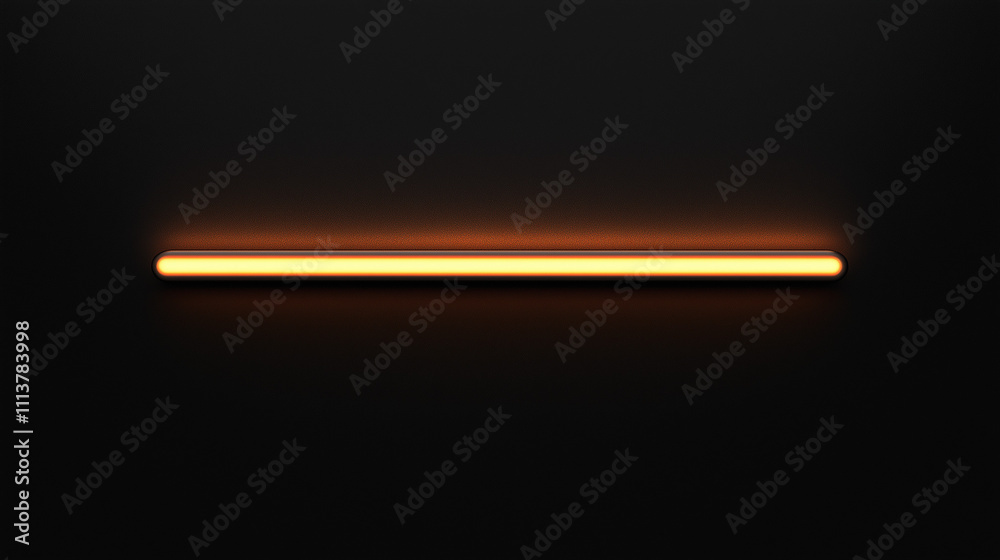 A vibrant orange neon light bar is illuminated against a sleek black background, enhancing the modern and stylish atmosphere perfect for contemporary spaces A vibrant orange neon light bar is illuminated against a sleek black background, enhancing the modern and stylish atmosphere perfect for contemporary spaces