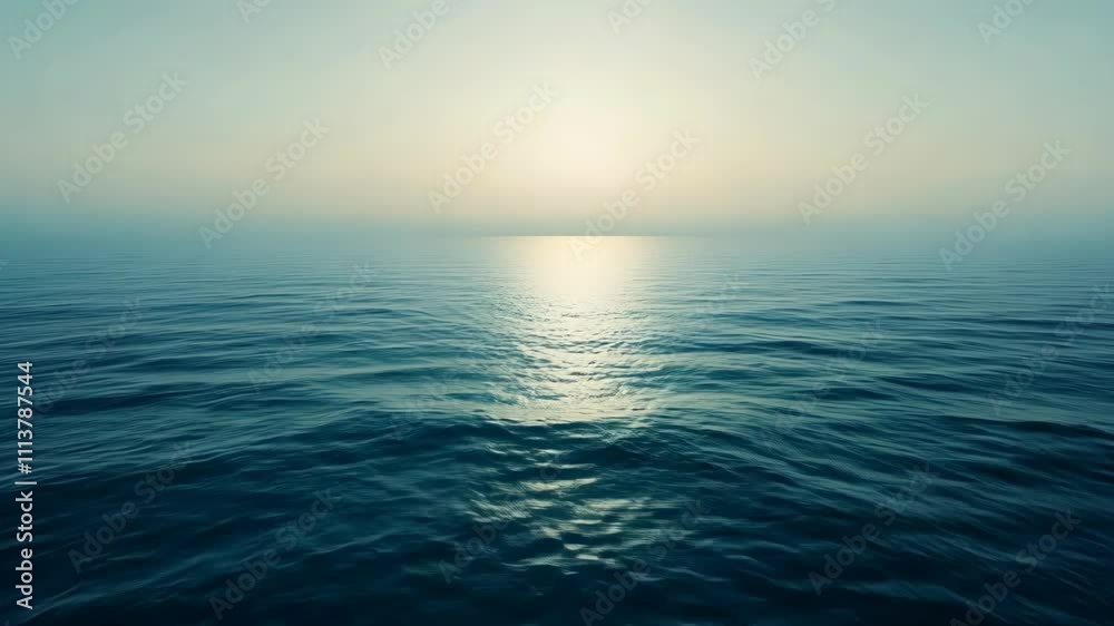 Serene Ocean Sunset: A Tranquil Seascape Serene Ocean Sunset: A Tranquil Seascape