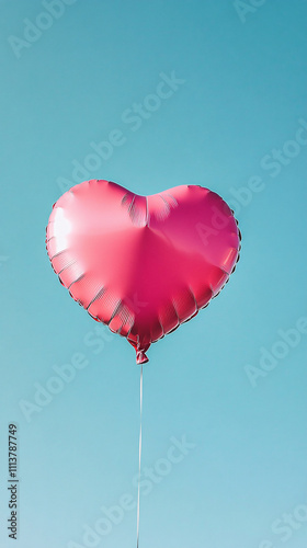 Wallpaper Mural pink heart shaped balloon against a blue sky Torontodigital.ca