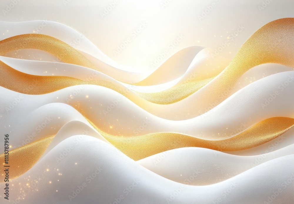 Obraz premium Elegant Gold Wave Pattern Background