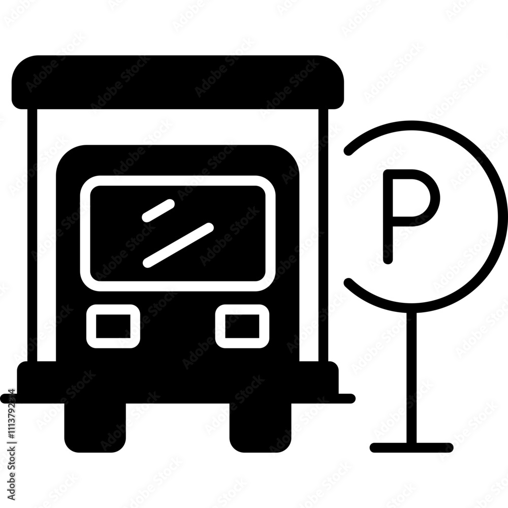 Truck Parking Icon Truck Parking Icon