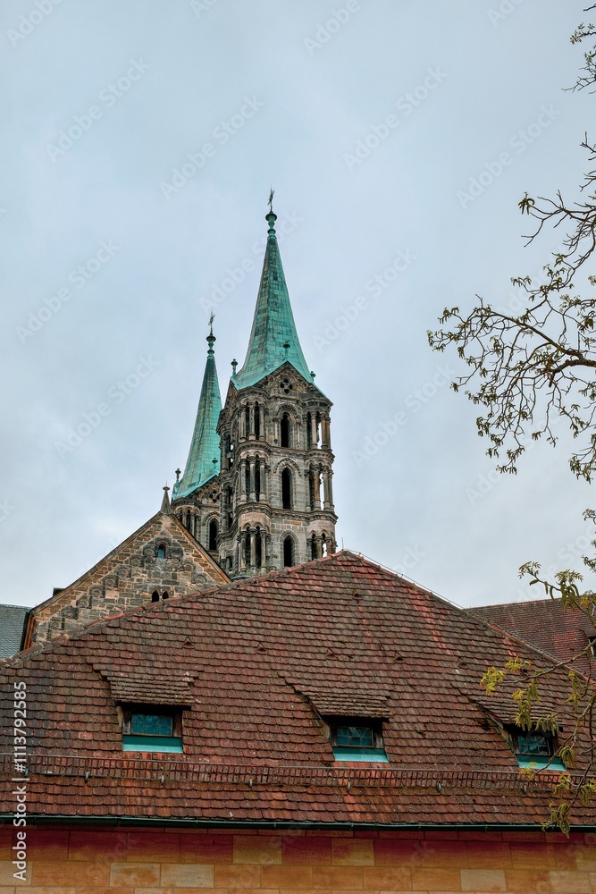 View of the Bamberg Cathedral in Bavaria, Germany. View of the Bamberg Cathedral in Bavaria, Germany.