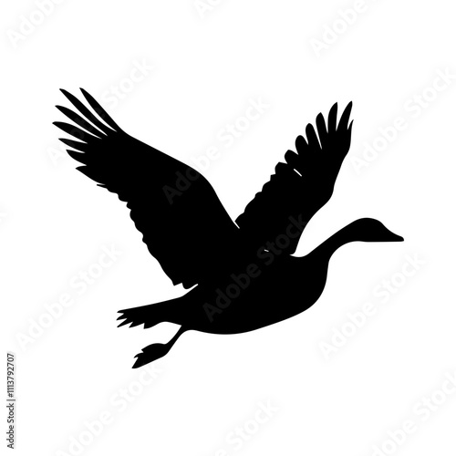 illustration of a flying geese