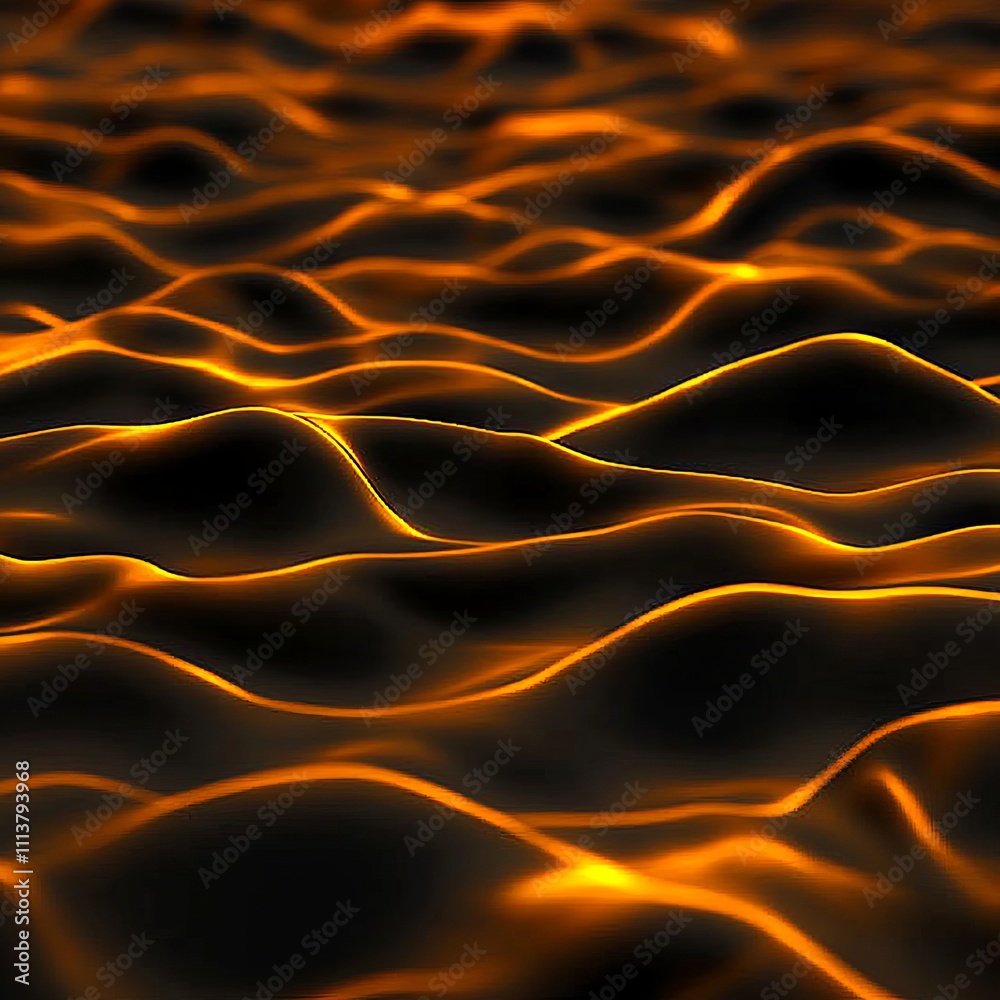 Abstract orange and black wavy background. Abstract orange and black wavy background.