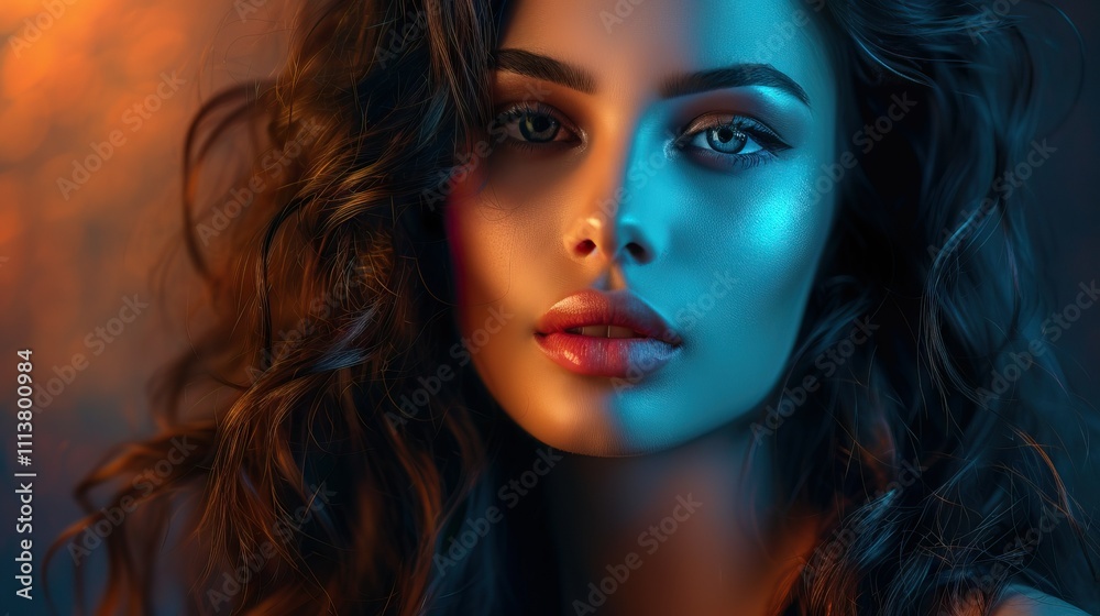 Photo of beautiful woman with magnificent hair. Fashion photo Photo of beautiful woman with magnificent hair. Fashion photo