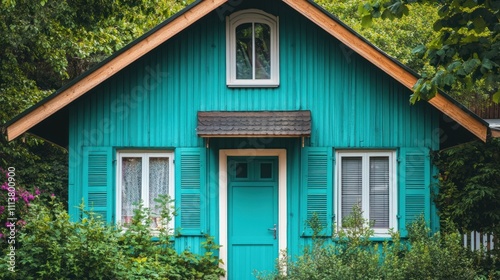 Turquoise Wooden Cabin