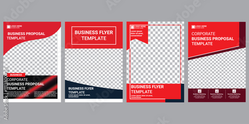 Digital marketing flyer, corporate poster template, business flyer background