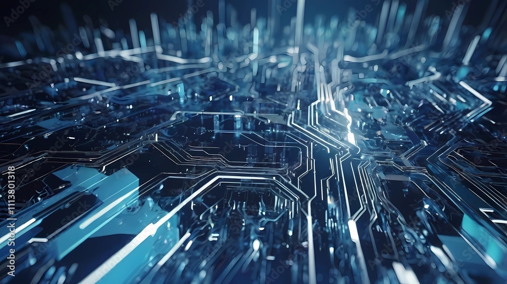 Abstract technology background with blue and white tones Abstract technology background with blue and white tones